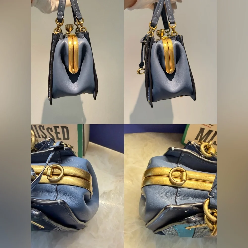 Coach kisslock dreamer 21 snakeskin detail